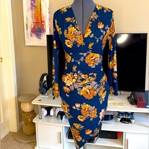 Navy floral dress